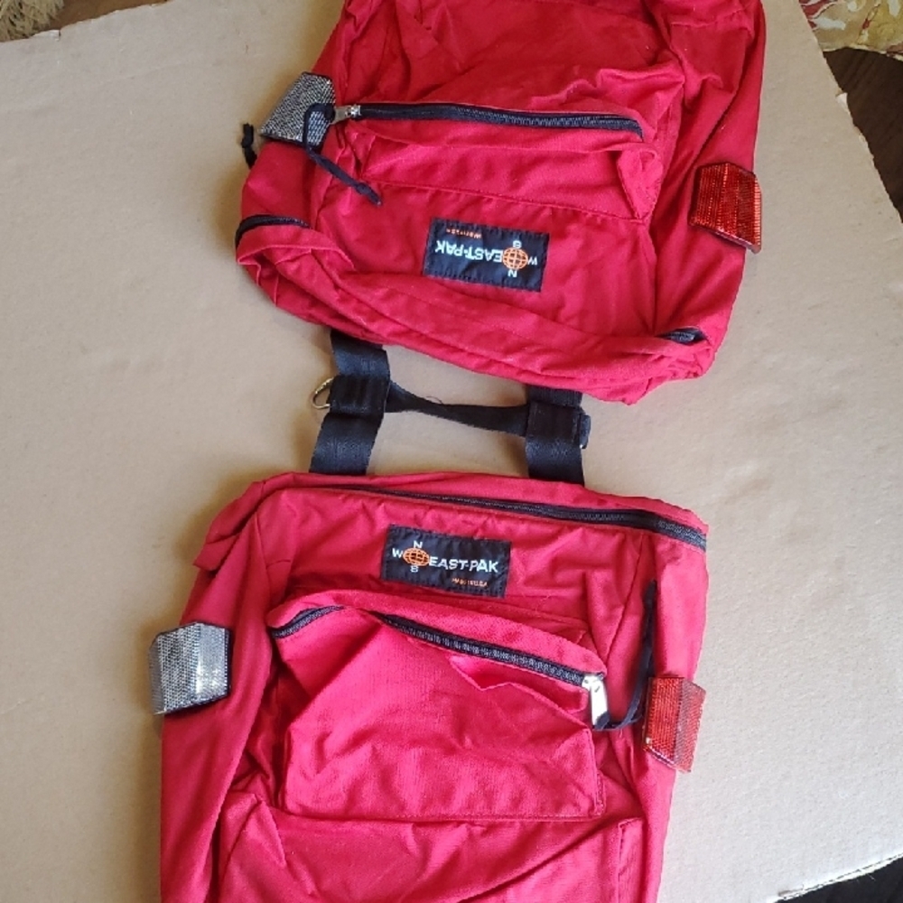 Eastpak Vibrant Red Backpack SADDLEBAG Duo Vintage For Bicycle